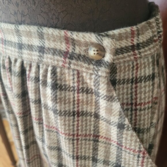 Vintage Cape Cod Sportswear Plaid Wool Skirt Size 12 Made In USA - Picture 4 of 6
